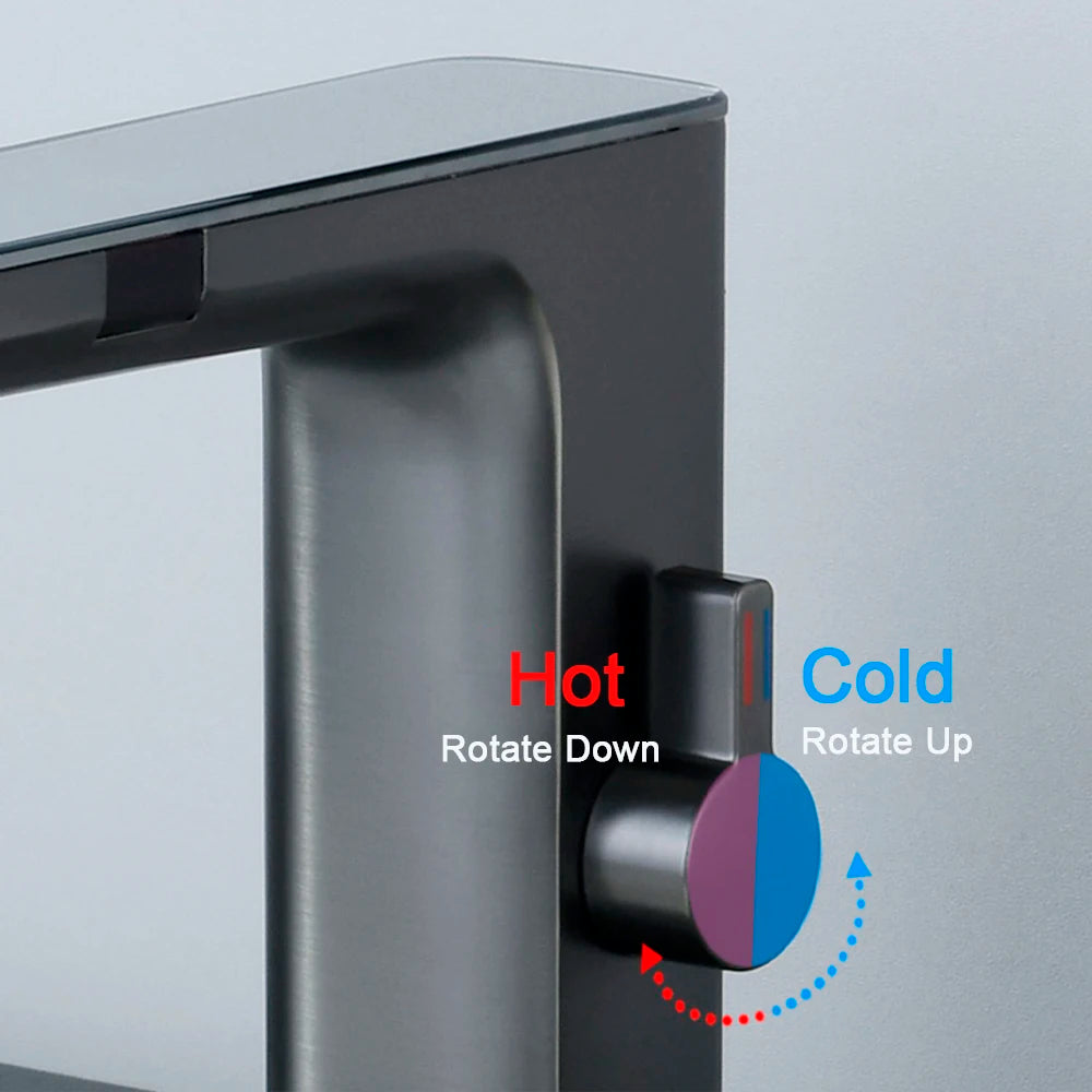 Saflihcar Smart Sensor Bathroom Basin Faucet Deck Mount Mixer