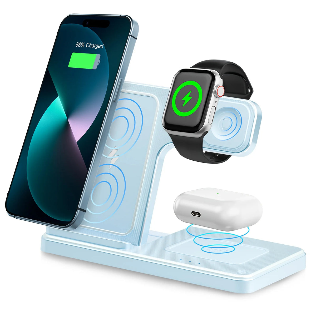 Foldable 3 In 1 Magnetic Wireless Charger for Apple Devices