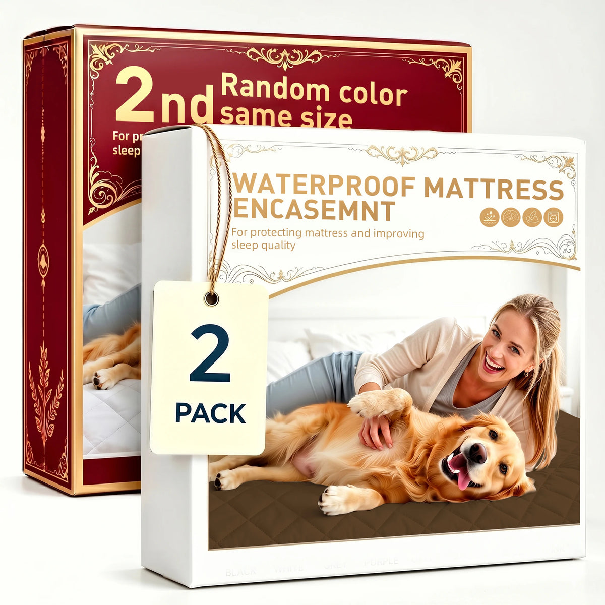Quilted Waterproof Bamboo Fiber Mattress Cover With Stain Resistance