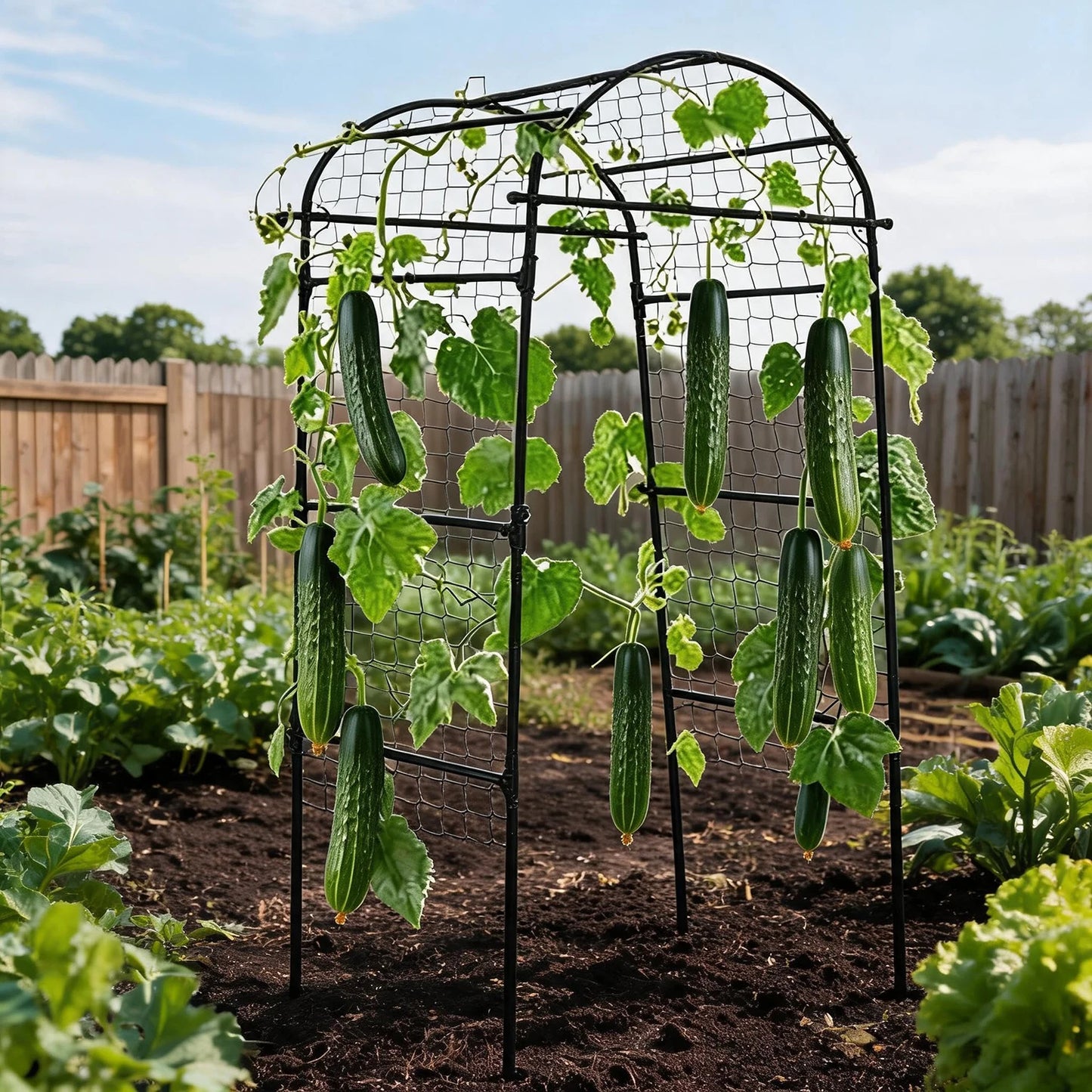 HiMISS Heavy Duty Garden Arch Trellis For Raised Bed Vines