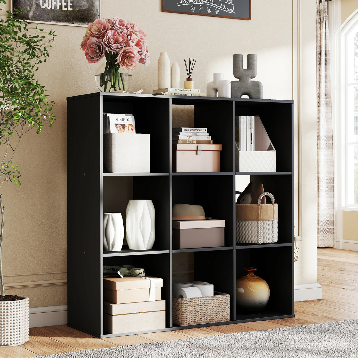 JHK Modern Wooden Storage Organizer Modular Bookshelf
