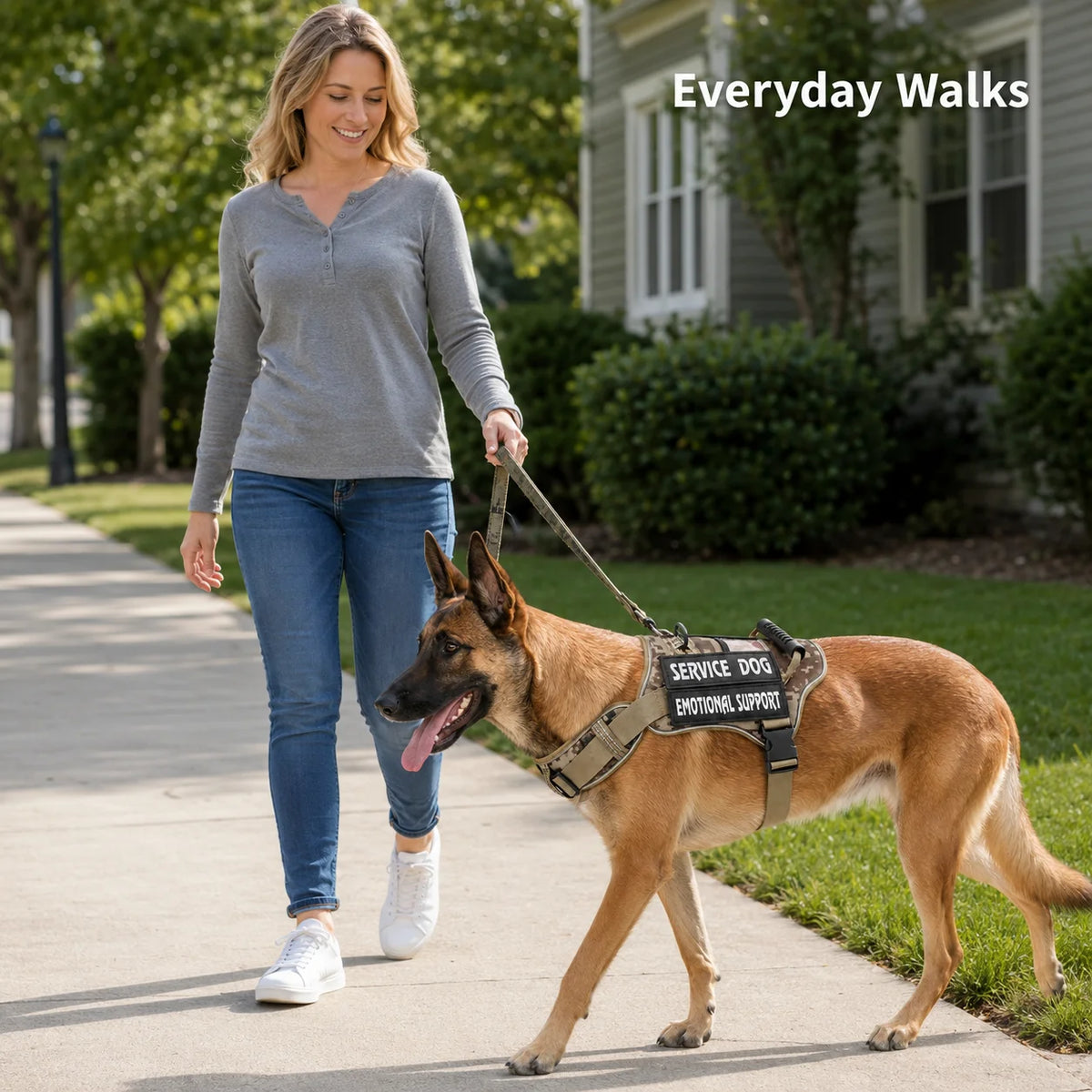 Adjustable Reflective Dog Harness Vest With Handle For Training