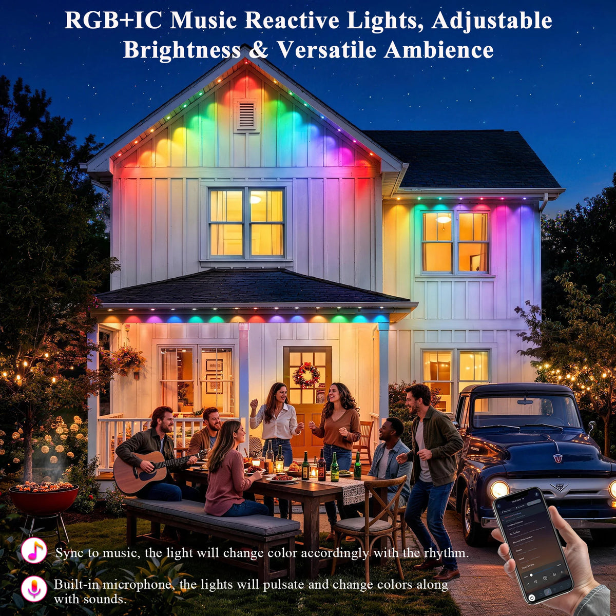 AILBTON Outdoor LED Lights With App Control And Music Sync
