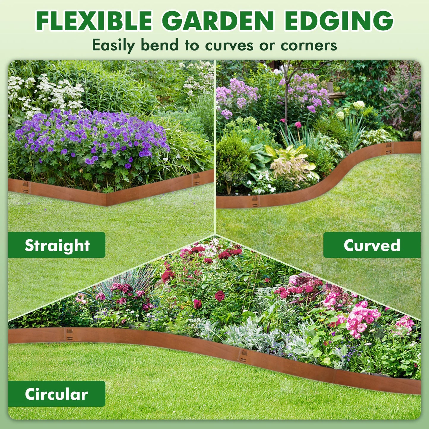 Corten Steel Metal Garden Lawn Edging Landscape Borders
