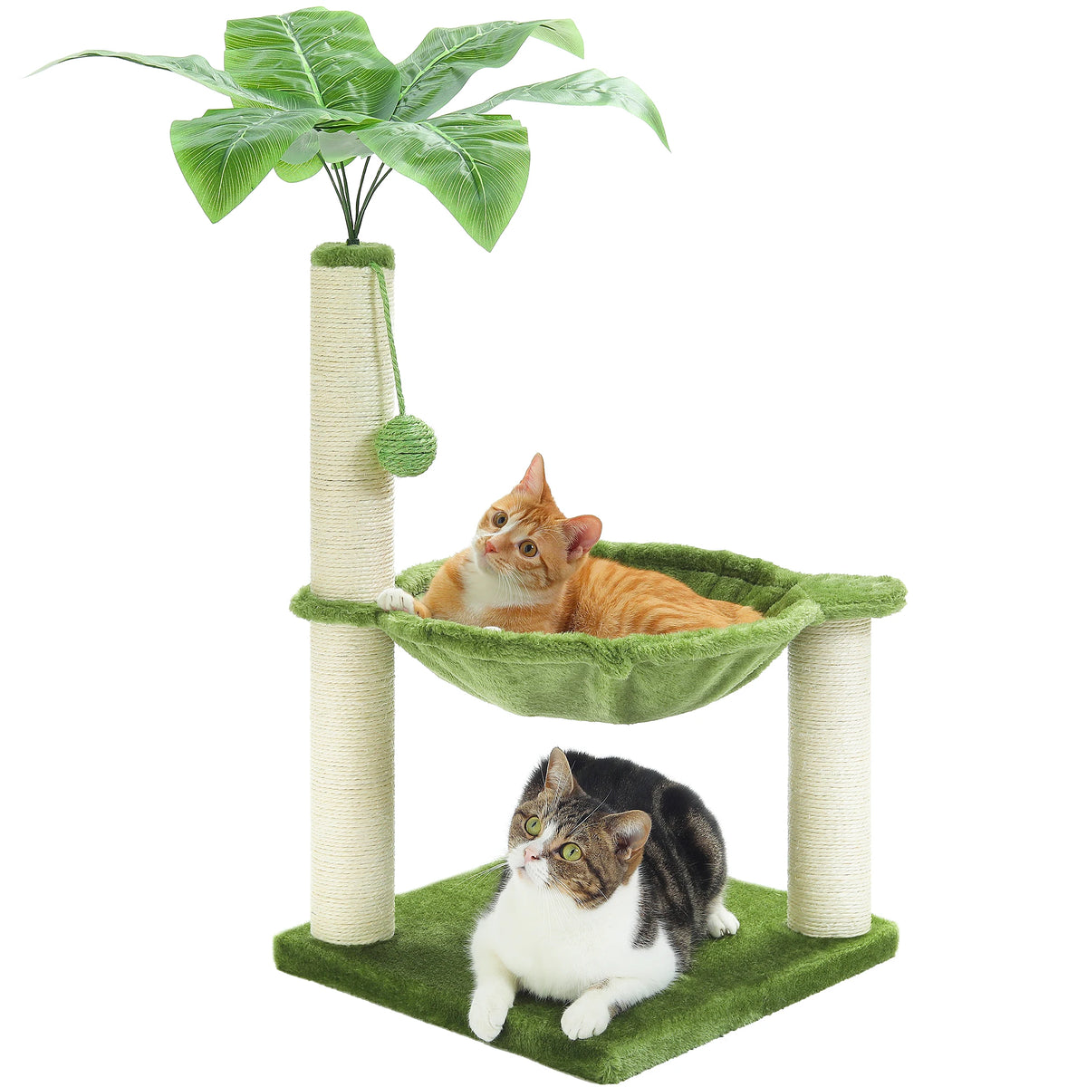 Pequlti Cactus Cat Tree With Cozy Condo And Scratching Post
