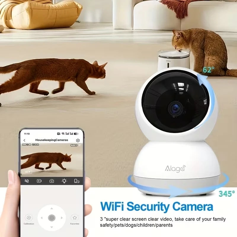 ALAGA Smart WiFi Camera With Auto Tracking Two Way Audio