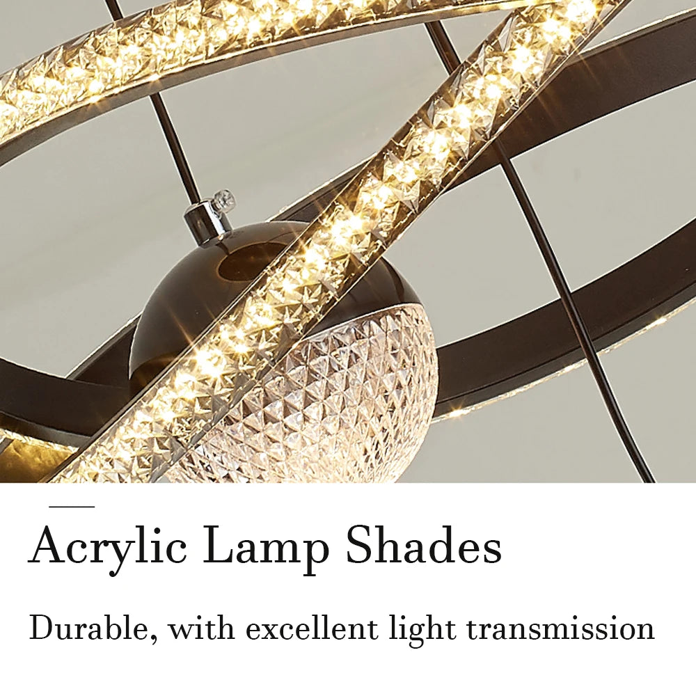 Four Sphere Led Pendant Light With Remote Control And Dimmable
