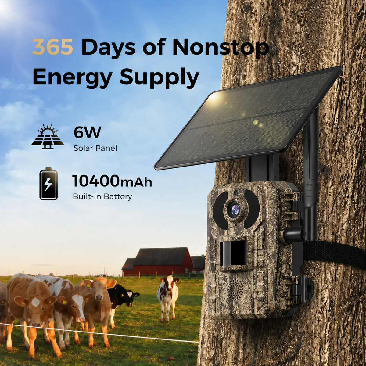 Solar Powered 4G Hunting Camera With Night Vision App Control