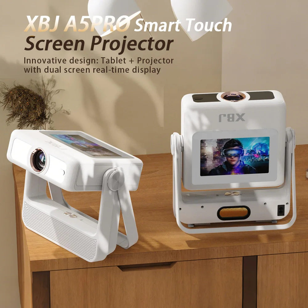 XBJ A5Pro 1080P Portable Projector With Wifi6 Auto Focus