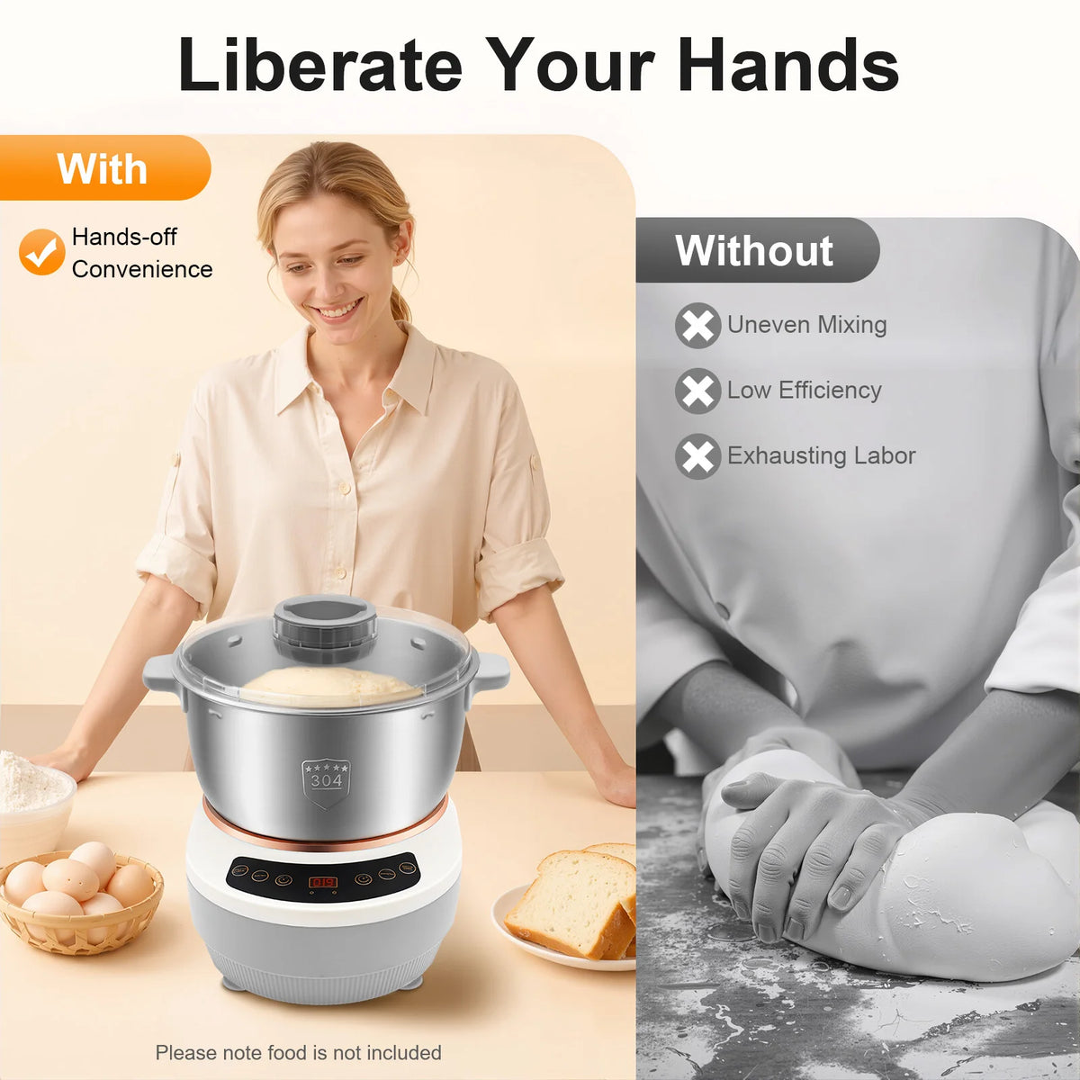 Electric Dough Mixer With Ferment Function For Homemade Bread Pizza