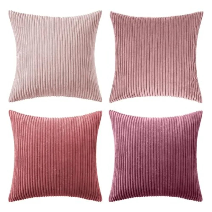 Modern Farmhouse Corduroy Throw Pillow Covers For Home Decor