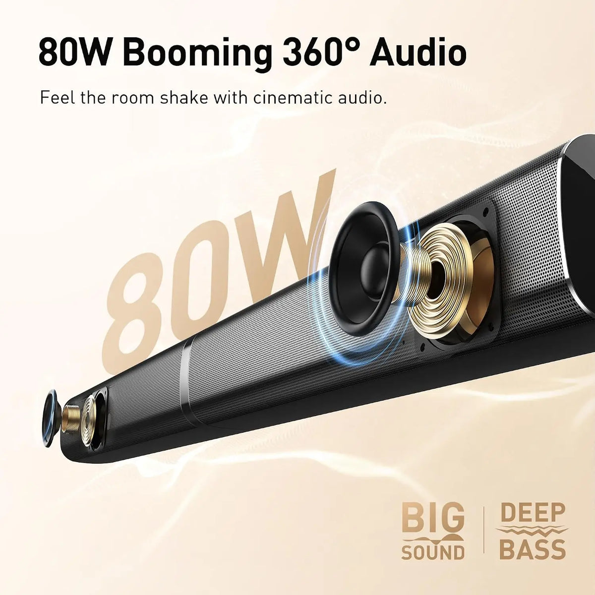 Bluetooth Surround Soundbar With Dual Wireless Karaoke Mics