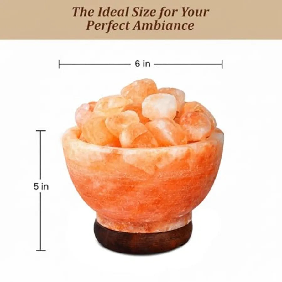 Authentic Himalayan Salt Lamp Bowl With Soft Ambient Glow