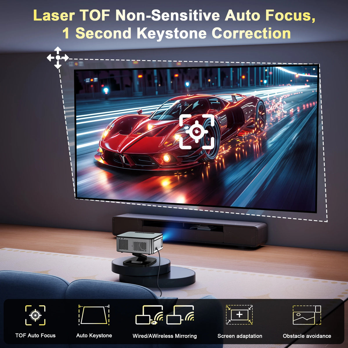 HORLAT T10 Ultra 4K Smart Projector With Android 14