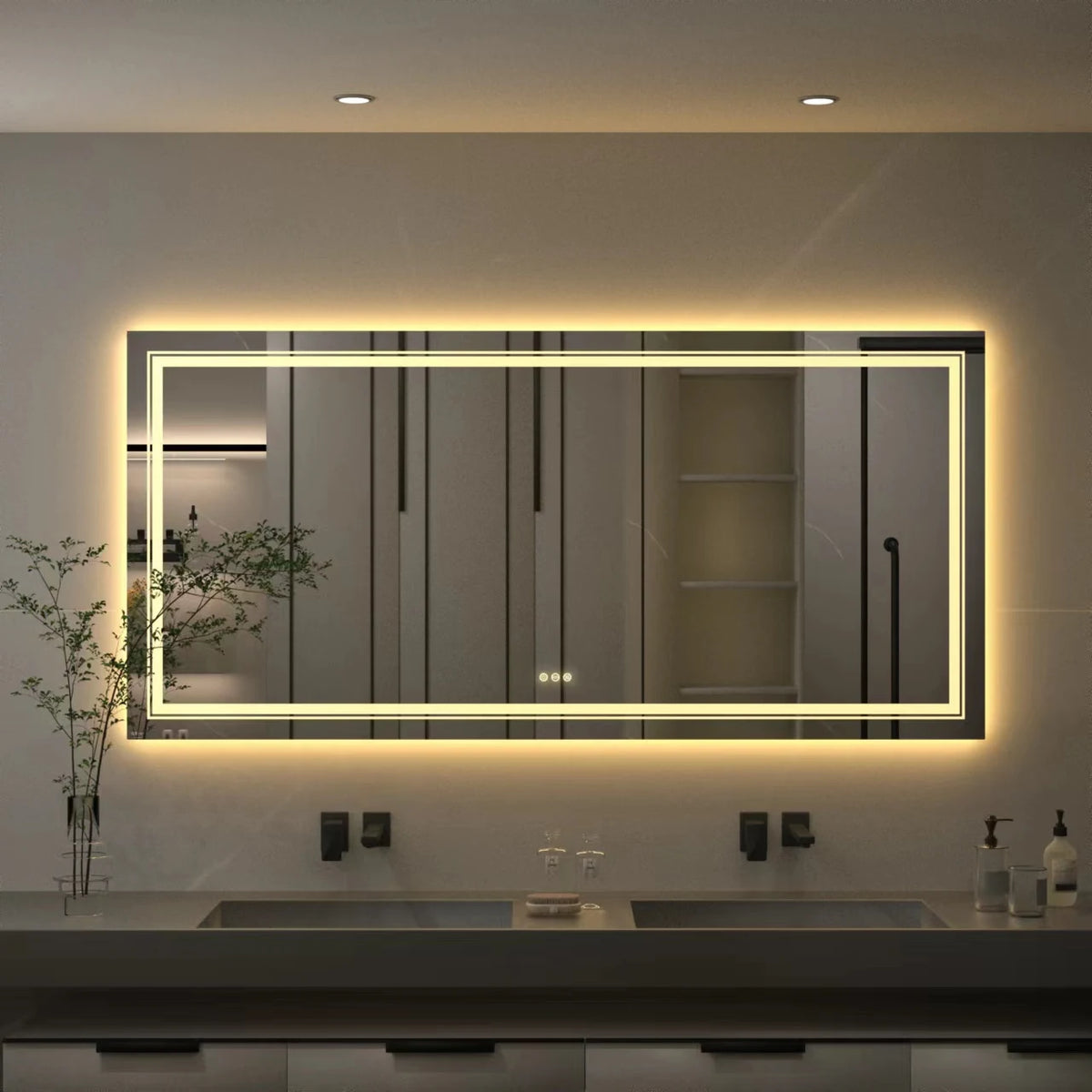LUVODI Backlit Vanity Mirror With Fogless Touch Lighting