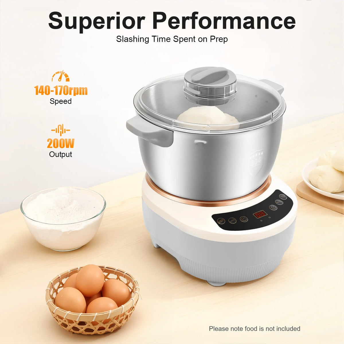 Electric Dough Mixer With Ferment Function For Homemade Bread Pizza