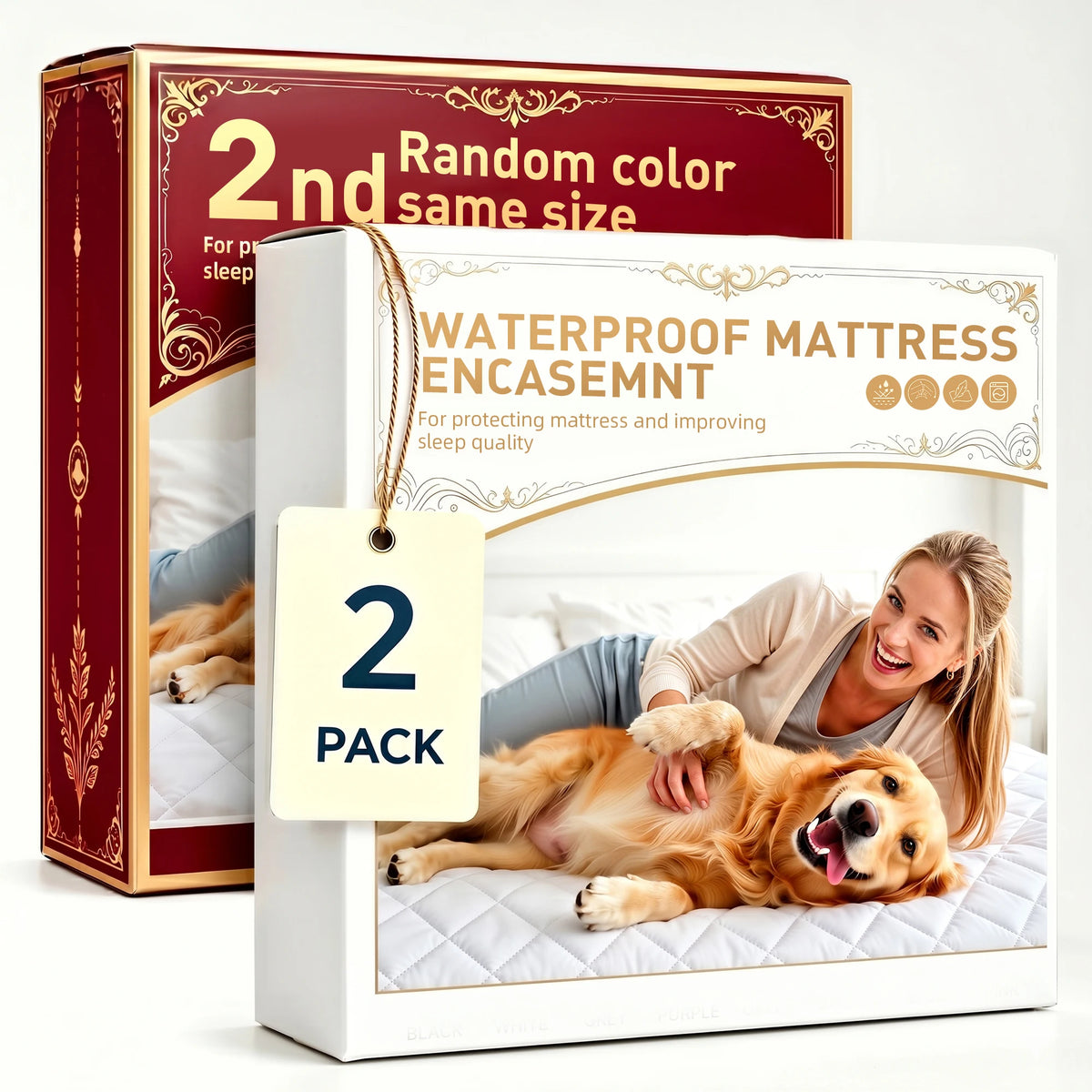 Quilted Waterproof Bamboo Fiber Mattress Cover With Stain Resistance