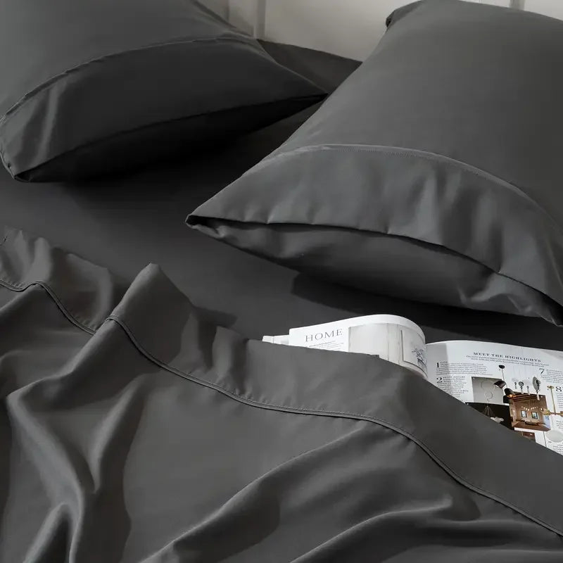 Bamboo Viscose Cooling Bed Sheet Set Breathable And Comfortable
