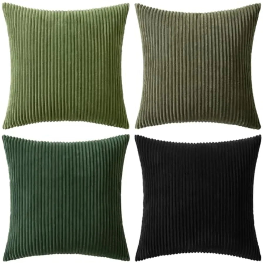 Modern Farmhouse Corduroy Throw Pillow Covers For Home Decor