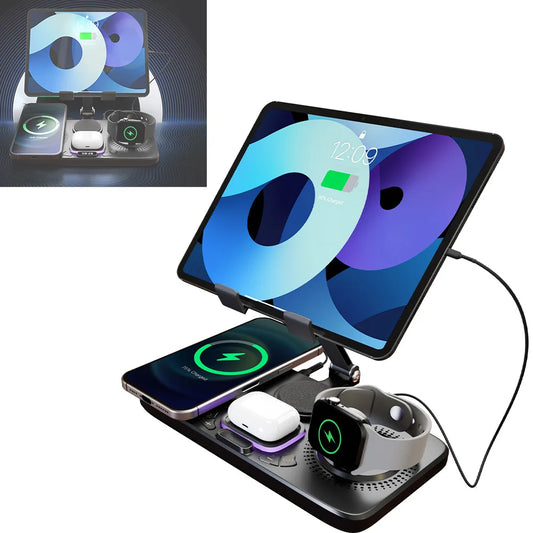 Universal Wireless Charger Stand Featuring 15W Fast Power Delivery