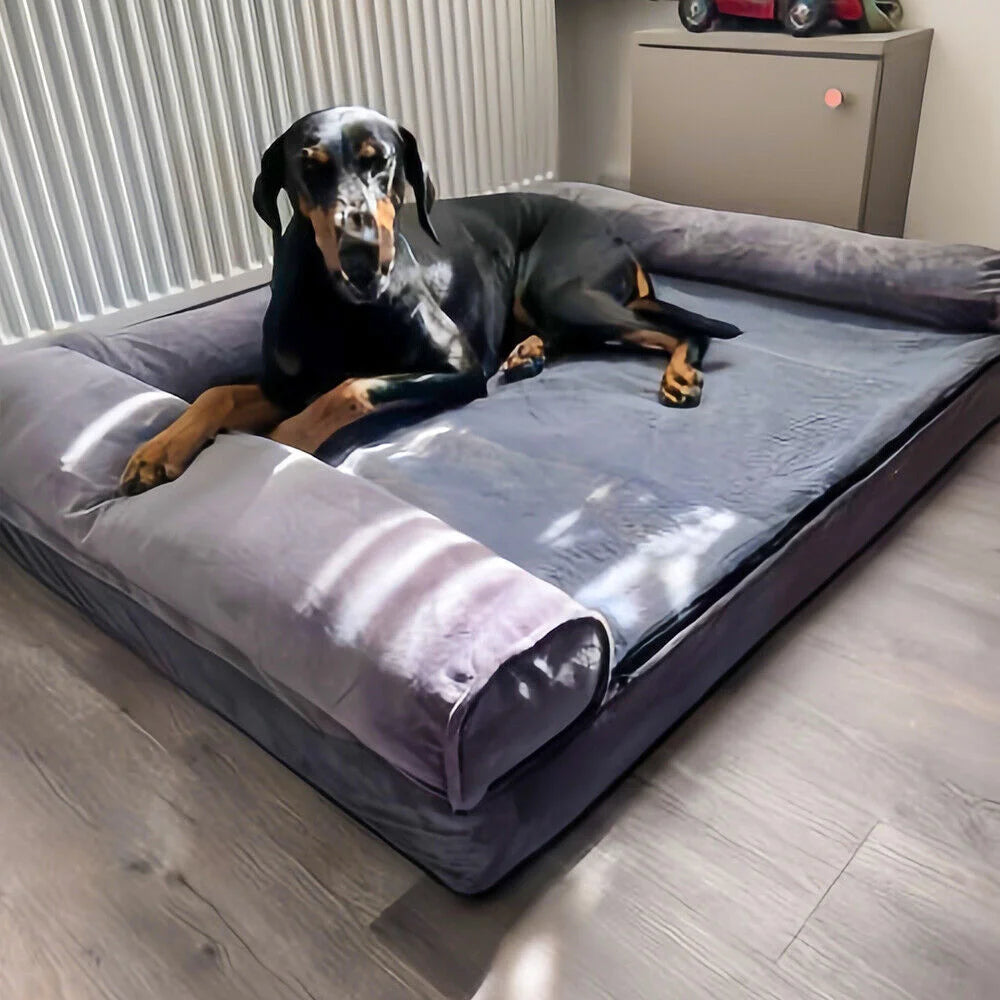Borwart Orthopedic Memory Foam Dog Bed With Removable Waterproof Cover
