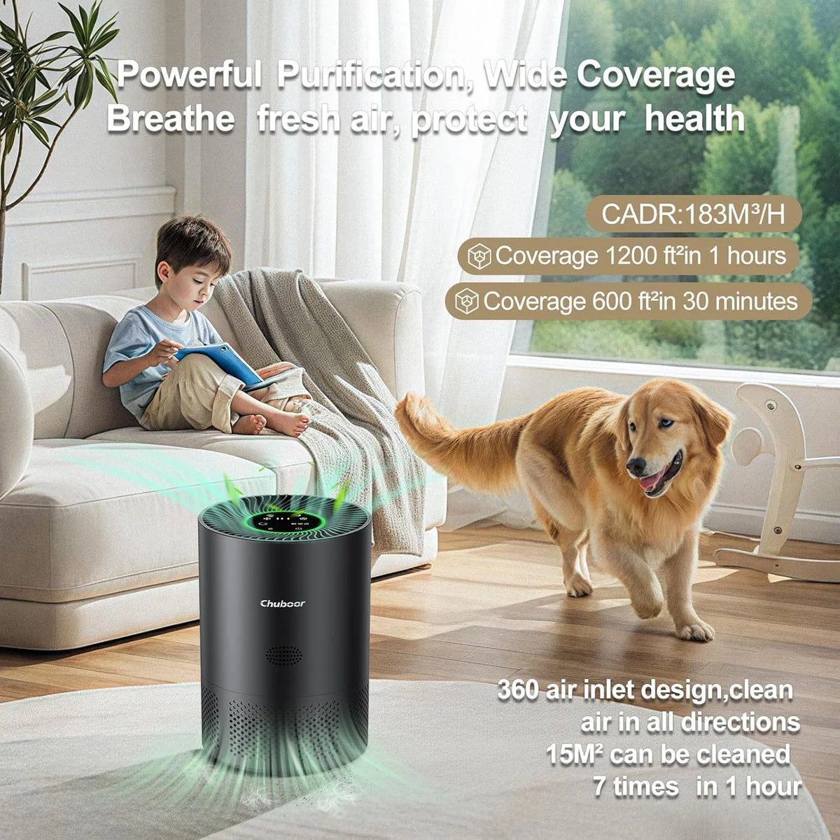Chuboor H13 True HEPA Air Purifier With Smart App Controls