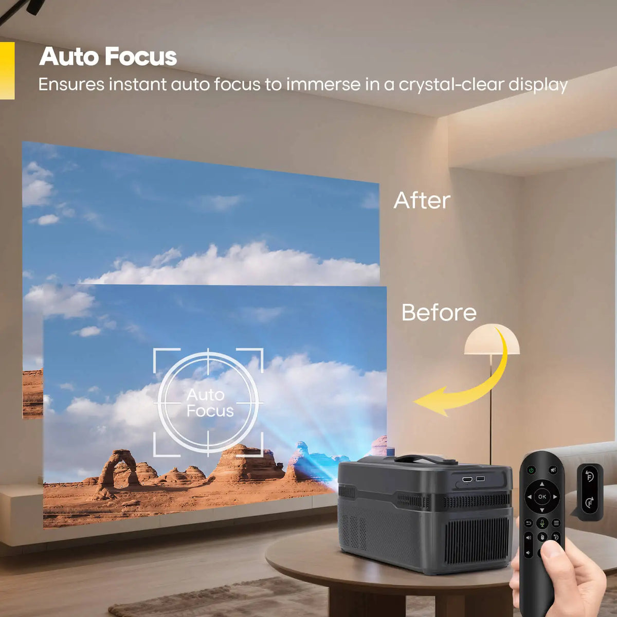 Magcubic Auto Focus Ultra Short Throw 1080P Home Projector