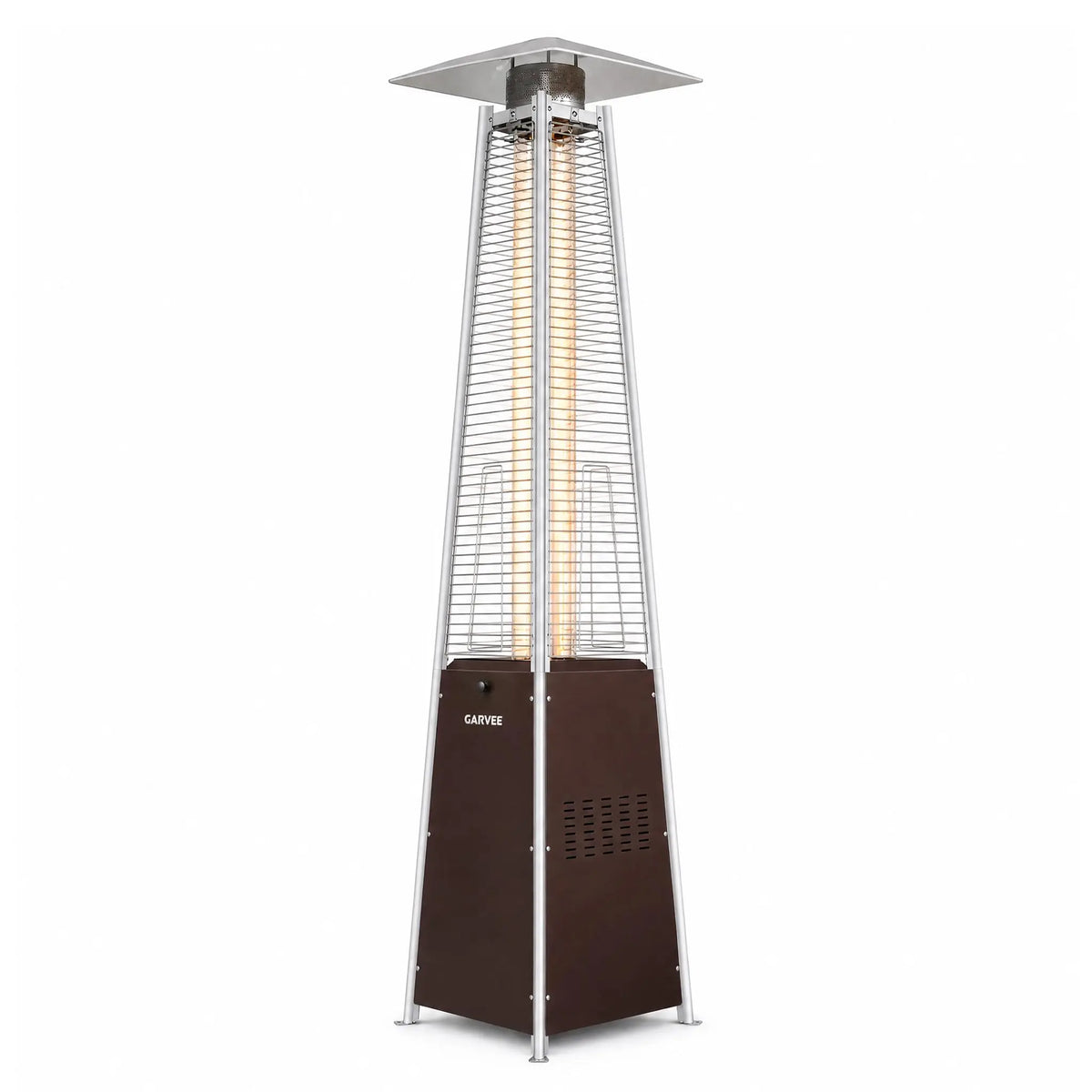 HiMiss Pyramid Propane Patio Heater With Glass Flame Tube