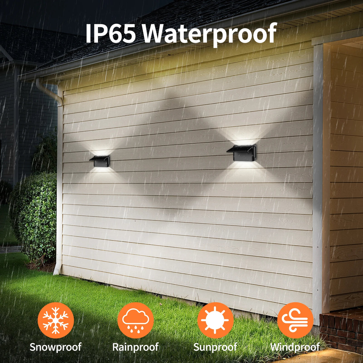 Intelamp Dimmable Solar Wall Lights With Remote Control For Outdoor