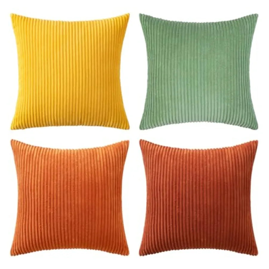 Modern Farmhouse Corduroy Throw Pillow Covers For Home Decor