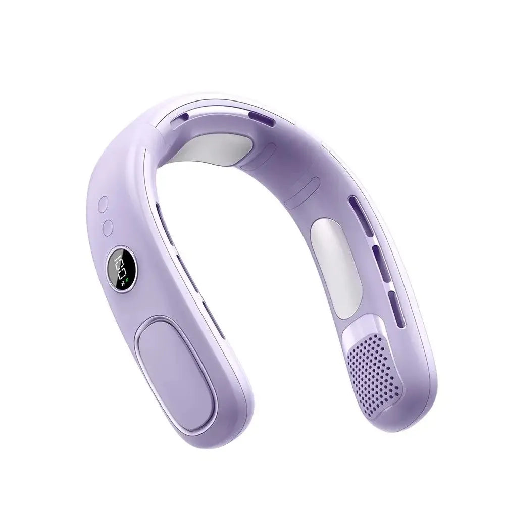 Bladeless Neck Fan Semiconductor Cooling 5 Speed Portable USB Rechargeable