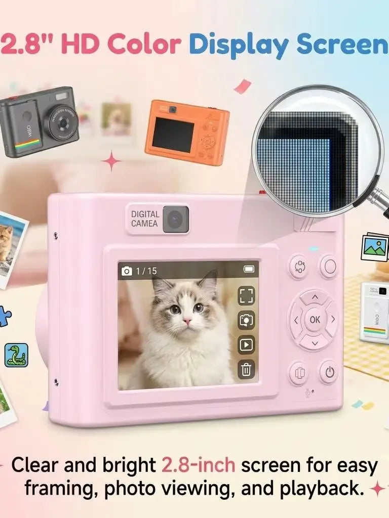 WO Instant Print Digital Camera With 48MP Sensor And Printer