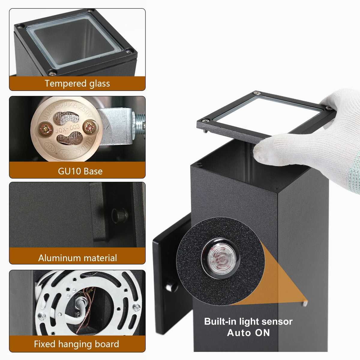 ARLGSITE Motion Sensor Outdoor LED Wall Sconce 2 Pack