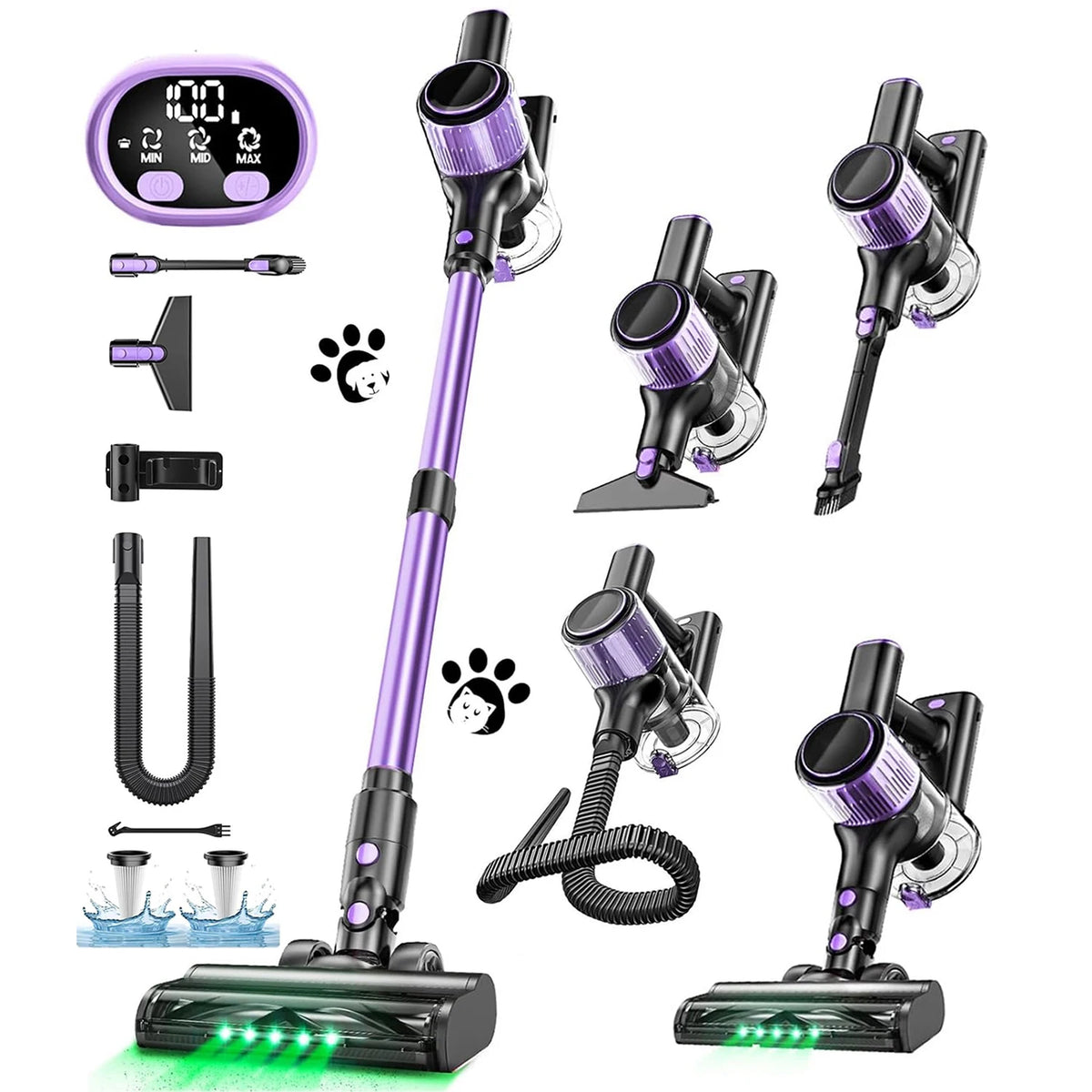 Suxiangvac Cordless Bagless Stick Vacuum Cleaner HEPA Filter