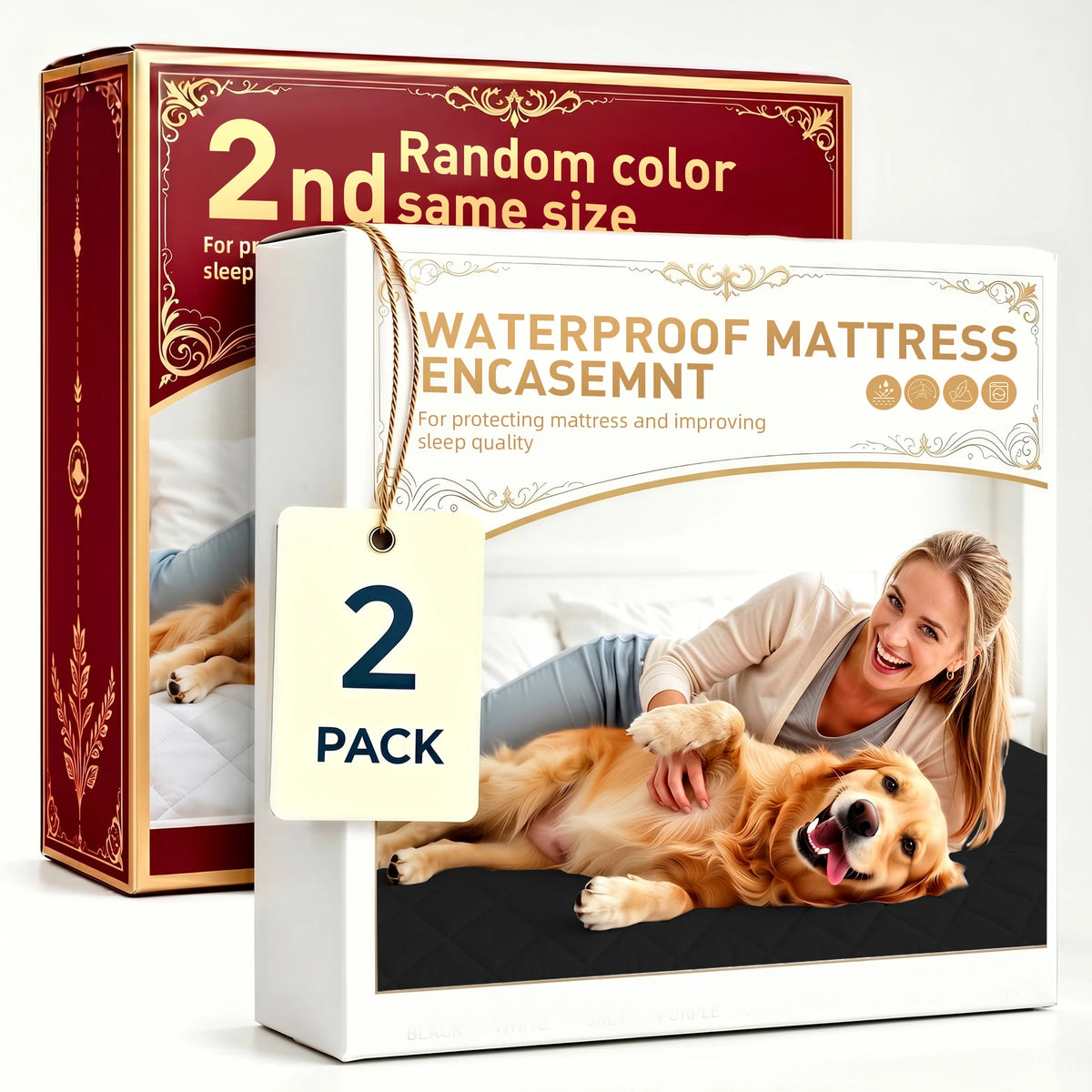 Quilted Waterproof Bamboo Fiber Mattress Cover With Stain Resistance