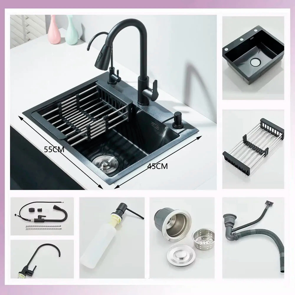 Suguword 304 Stainless Steel Kitchen Faucet With Dispenser