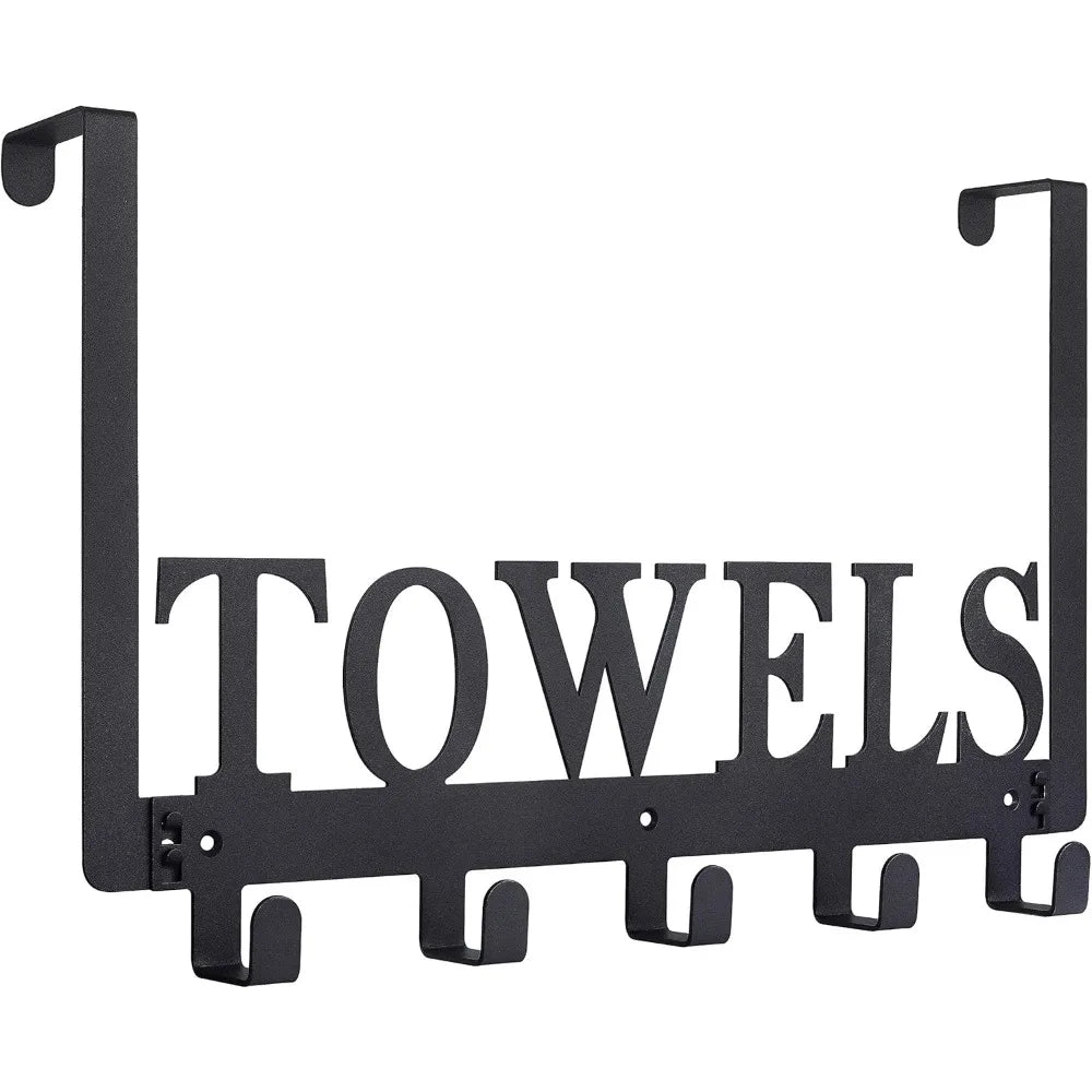 NBVCX Over The Door Towel Hooks With Five Metal Arms
