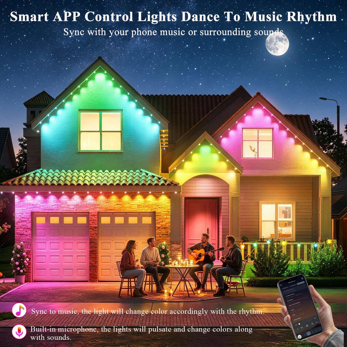 AILBTON Outdoor LED Lights With App Control And Music Sync