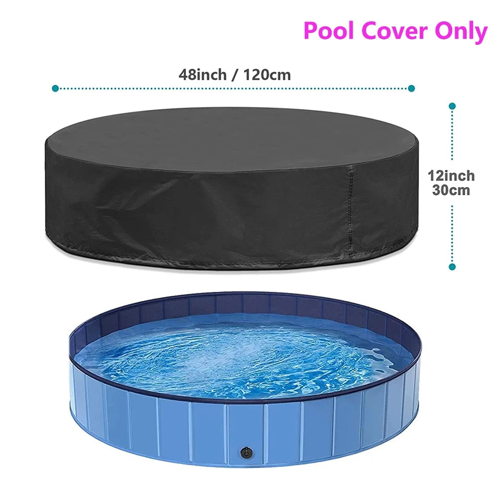 Foldable Portable Dog Swimming Pool Grooming Tub Metal Frame Bathtub