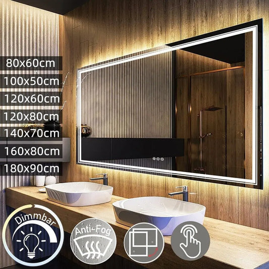 LUVODI Backlit Vanity Mirror With Fogless Touch Lighting