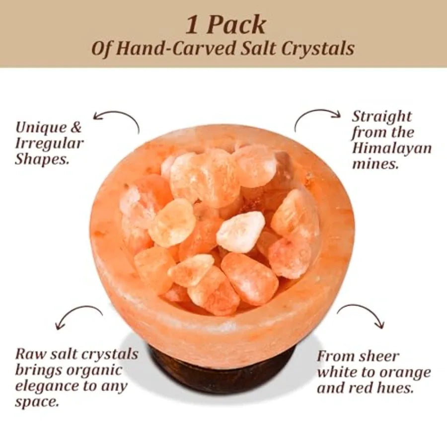 Authentic Himalayan Salt Lamp Bowl With Soft Ambient Glow