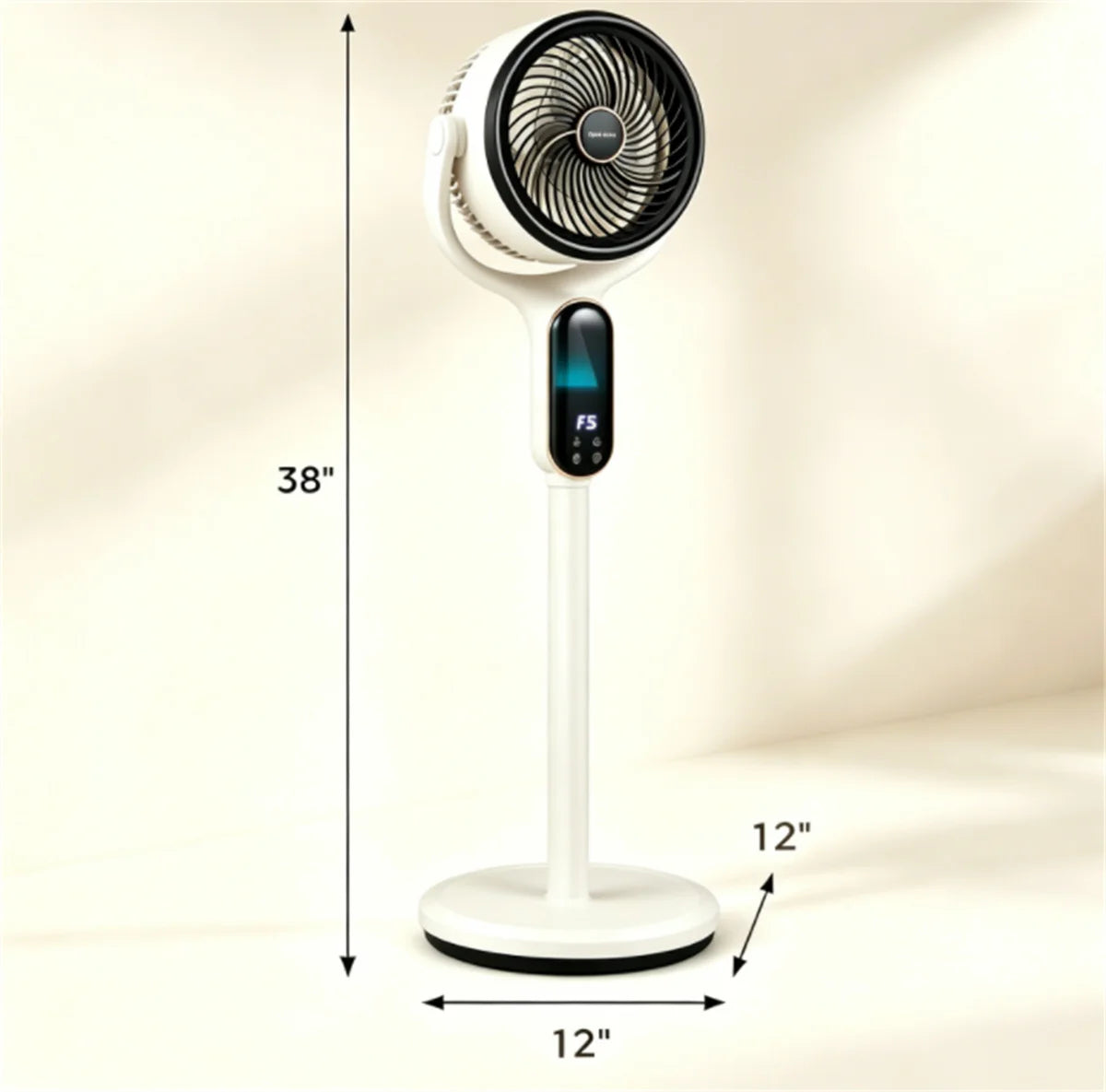 Adjustable Height Standing Fan With Remote Control And Quiet Operation