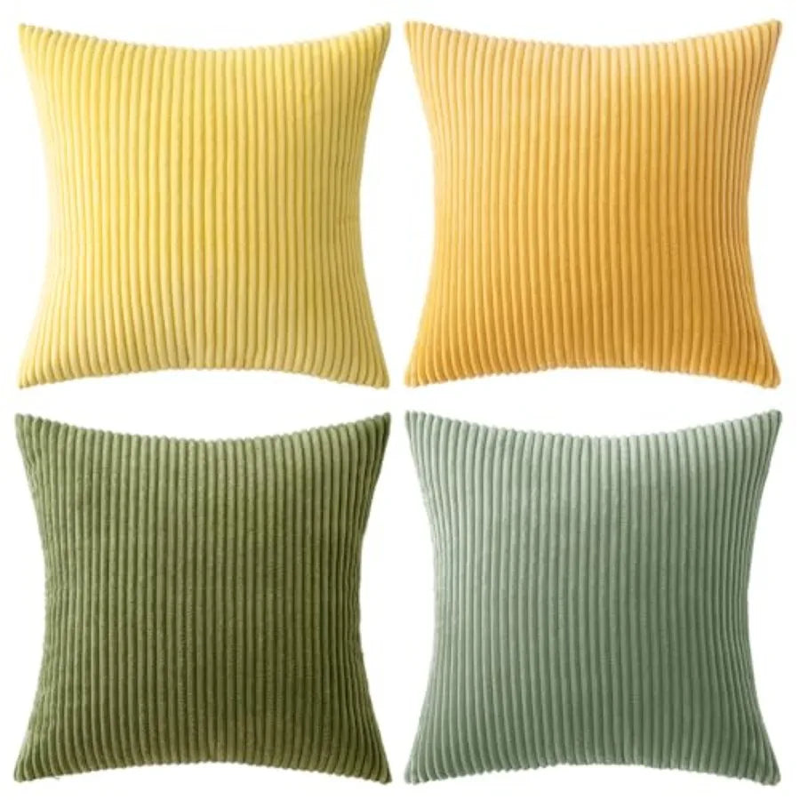 Modern Farmhouse Corduroy Throw Pillow Covers For Home Decor