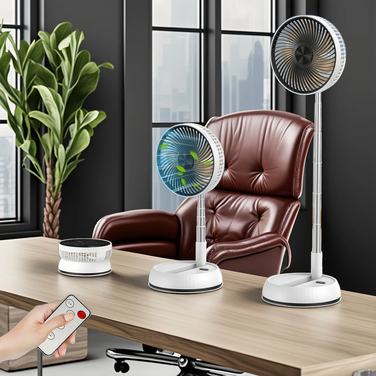 Tengkesi Portable Oscillating Fan With Remote Control And Battery