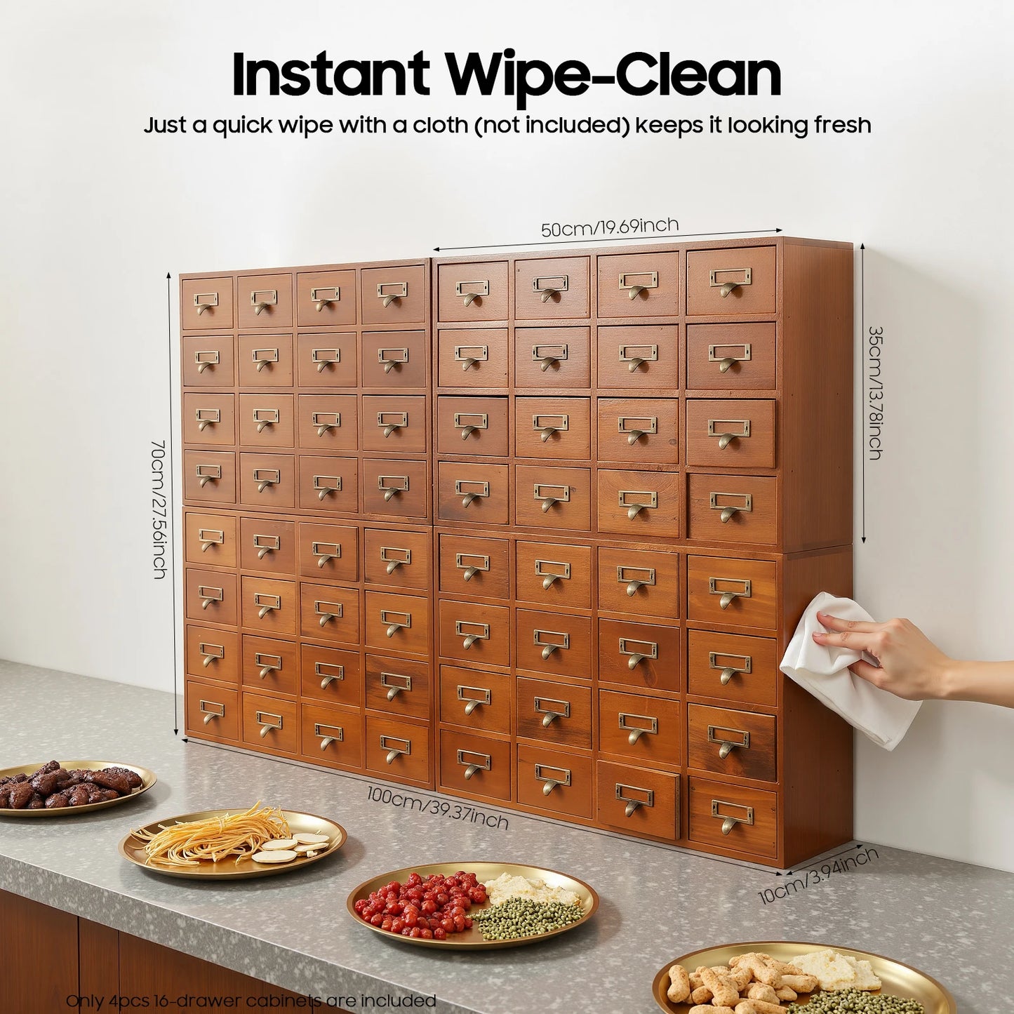 Premium Pine Wood Drawer Cabinet For Home Office Organization
