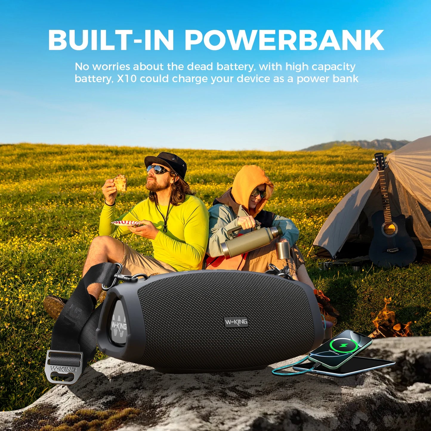 W-King X10 Portable Bluetooth Speaker With Deep Bass Technology