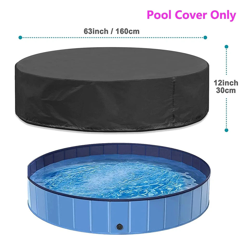 Foldable Portable Dog Swimming Pool Grooming Tub Metal Frame Bathtub