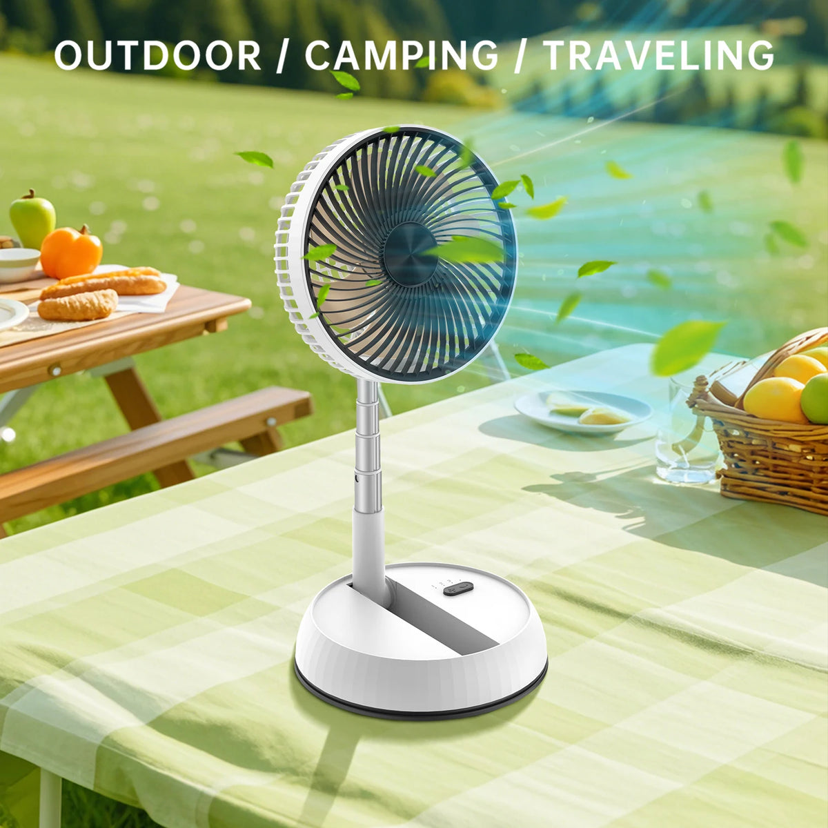 Tengkesi Portable Oscillating Fan With Remote Control And Battery