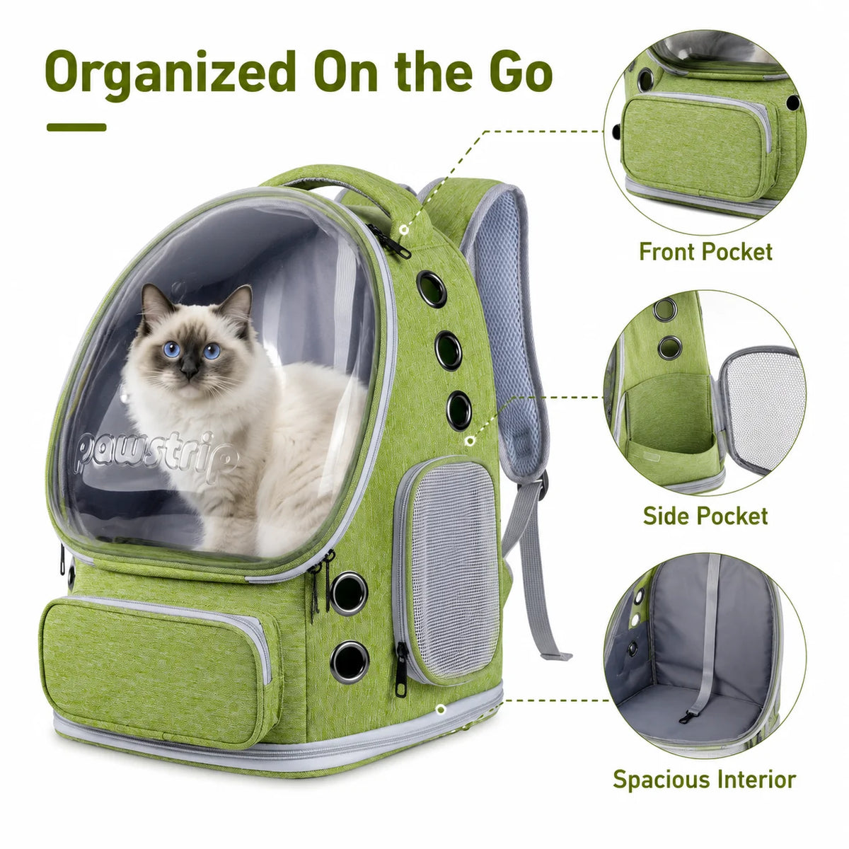 Breathable Bubble Cat Backpack Transparent Pet Carrier For Small Dogs