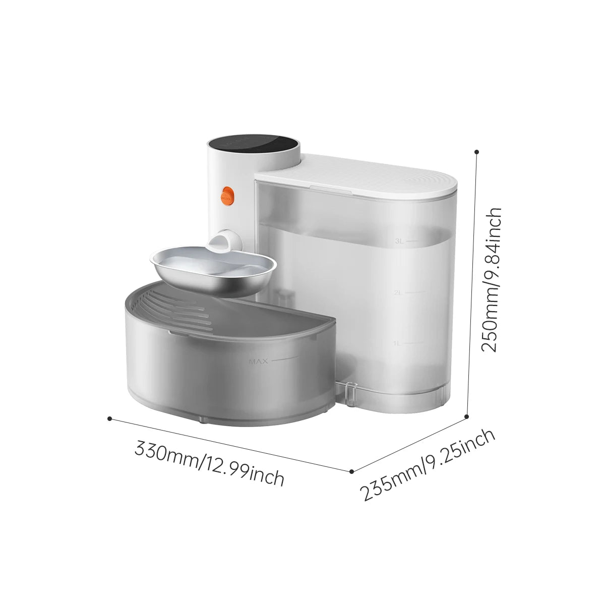Petgravity Automatic Stainless Steel Pet Water Dispenser With LCD Display